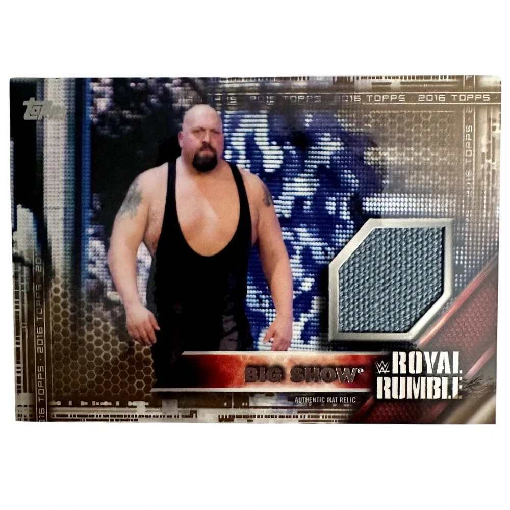 2016 Topps WWE Royal Rumble Big Show Authentic Mat Relic Card 45/50 Limited Ed